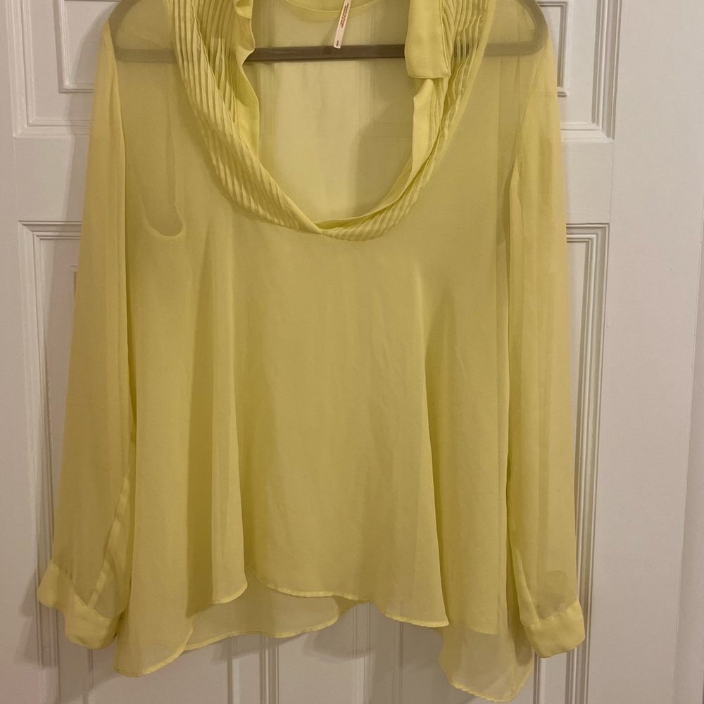 Free People - Sheer Yellow Women's Top